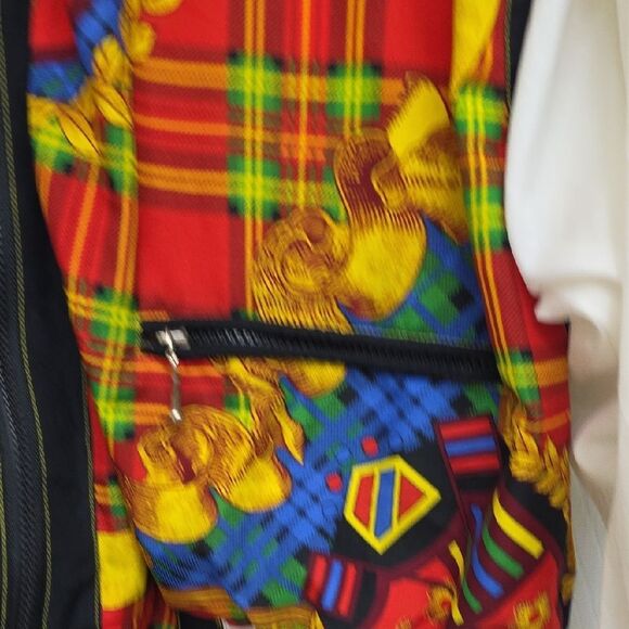 Janeve Vintage 90s Plaid Jacket with Crest Design - Picture 5 of 9